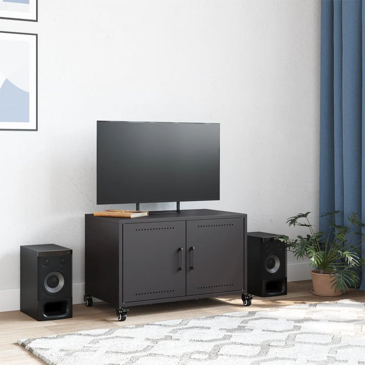 tv-bord 68x39x43,5 cm stål sort