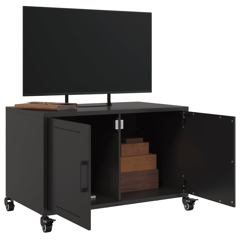 tv-bord 68x39x43,5 cm stål sort