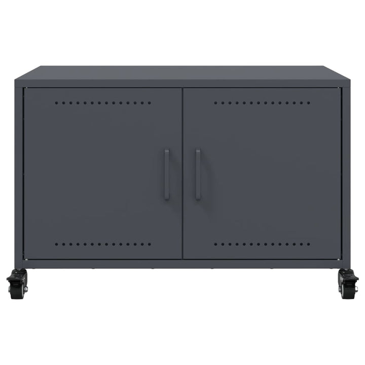 tv-bord 68x39x43,5 cm stål antracitgrå