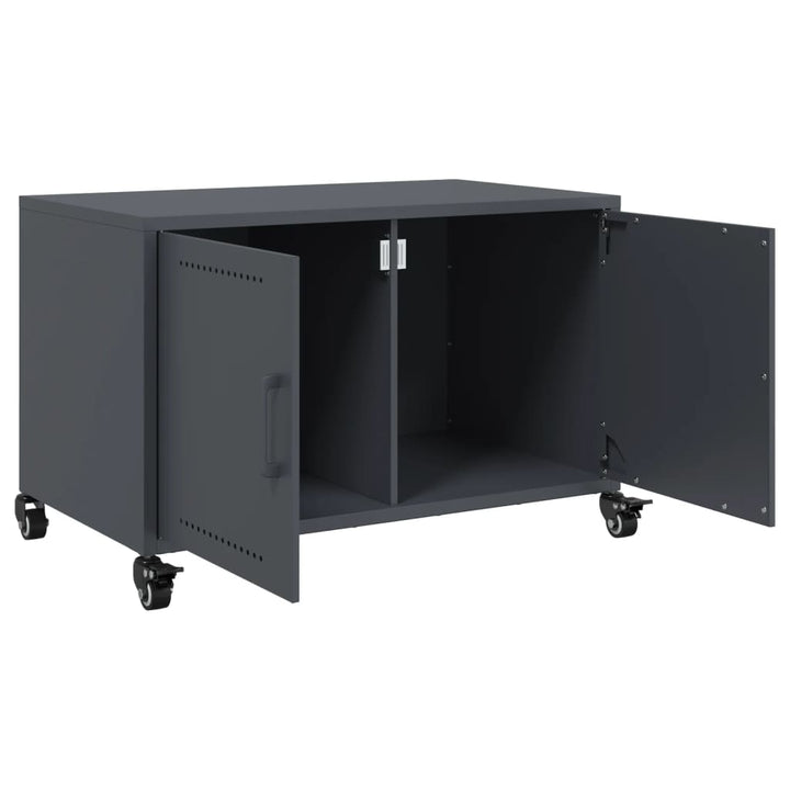 tv-bord 68x39x43,5 cm stål antracitgrå