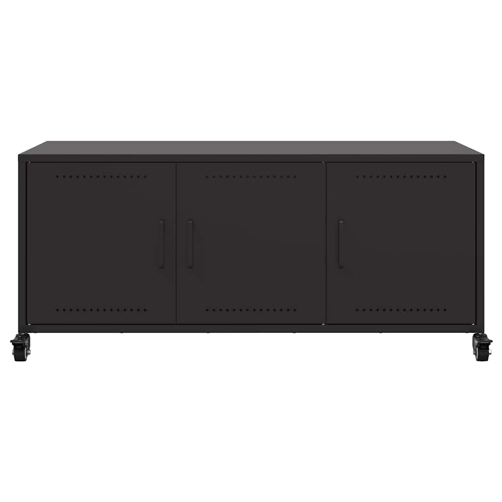 tv-bord 100,5x39x43,5 cm stål sort