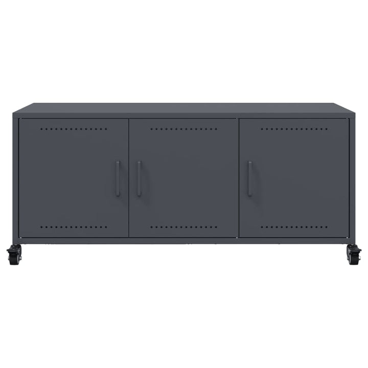 tv-bord 100,5x39x43,5 cm stål antracitgrå