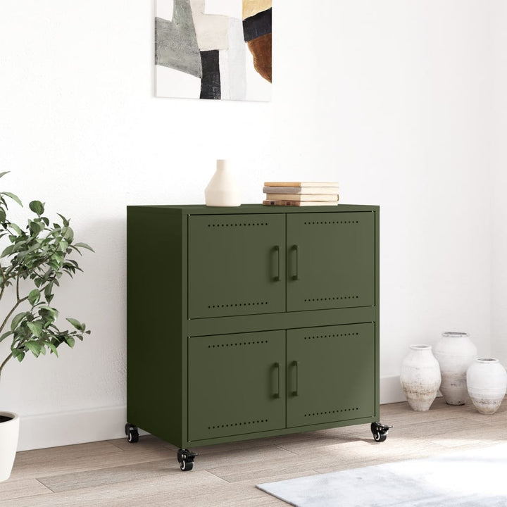 skab 68x39x72 cm stål olivengrøn