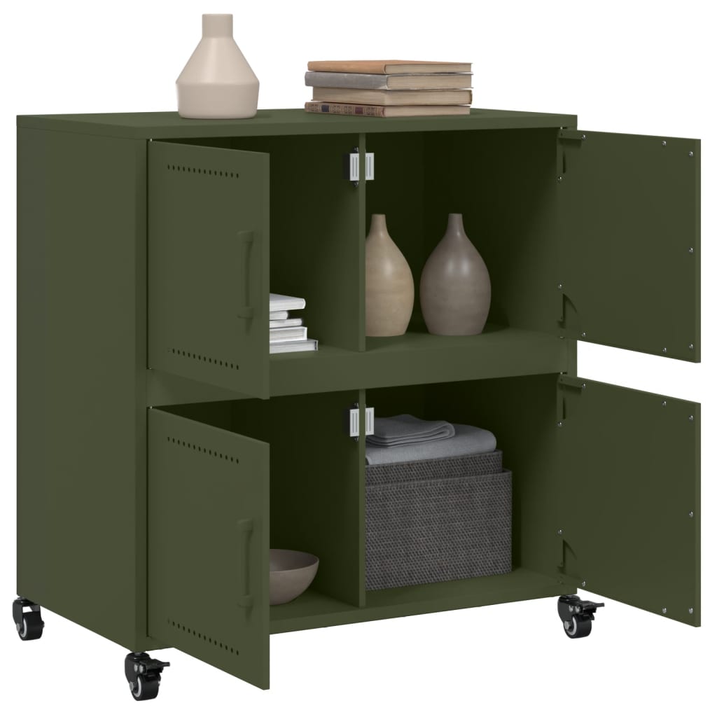 skab 68x39x72 cm stål olivengrøn