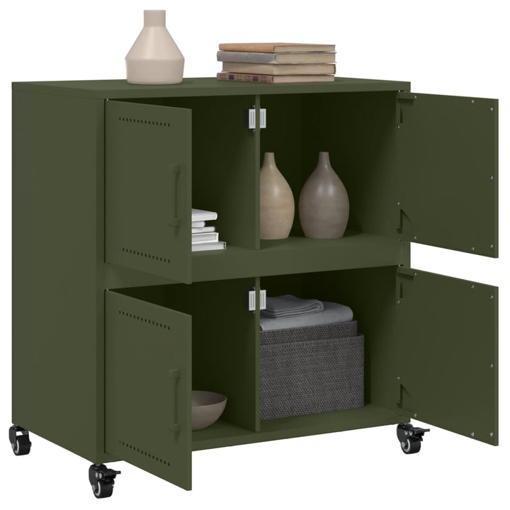 skab 68x39x72 cm stål olivengrøn