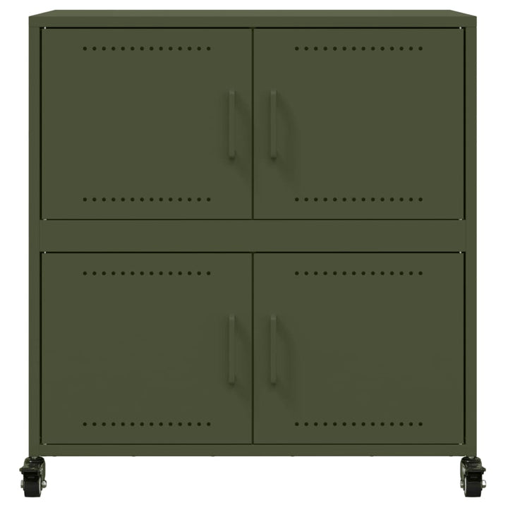 skab 68x39x72 cm stål olivengrøn