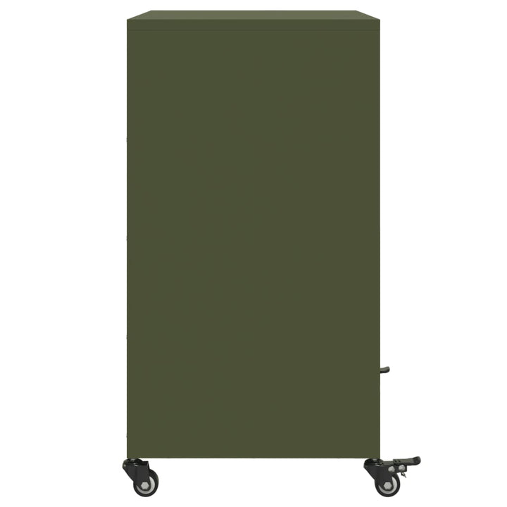 skab 68x39x72 cm stål olivengrøn