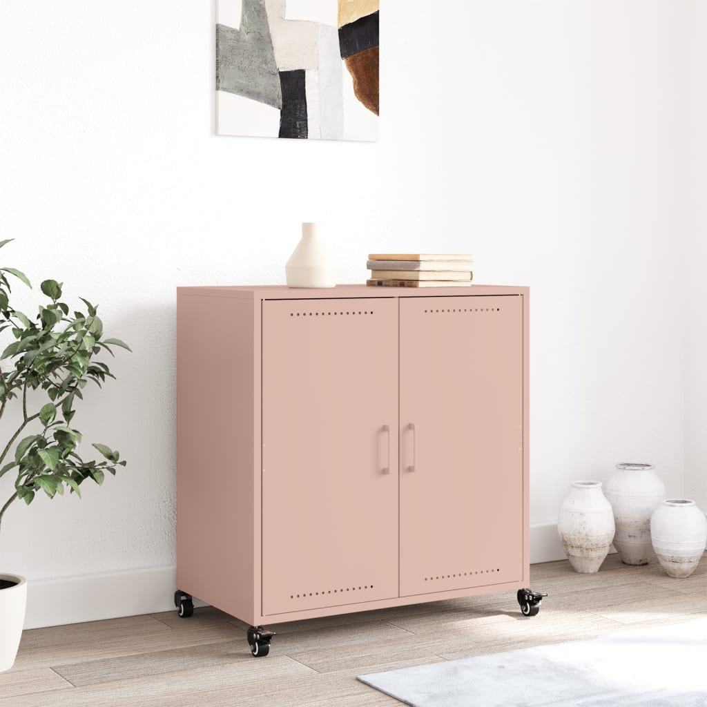 skab 68x39x72 cm stål lyserød