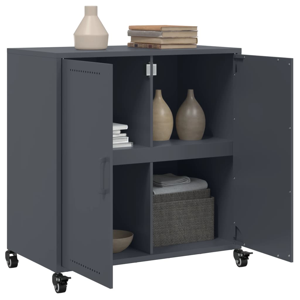 skab 68x39x72 cm stål antracitgrå