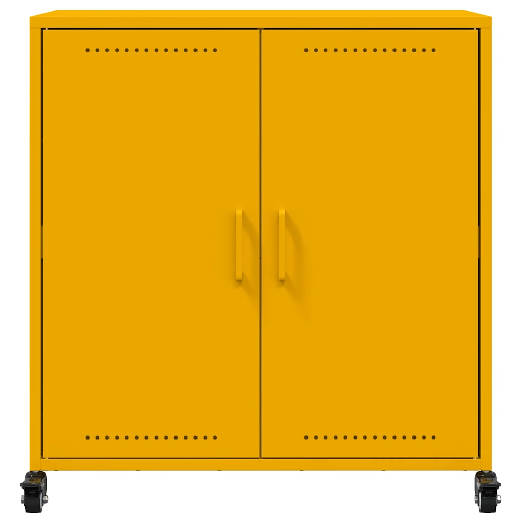 skab 68x39x72 cm stål sennepsgul