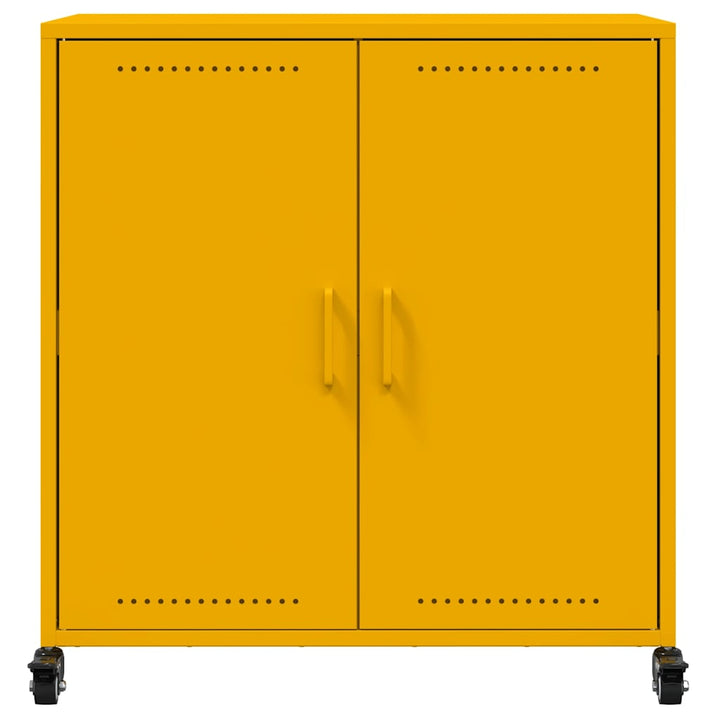 skab 68x39x72 cm stål sennepsgul
