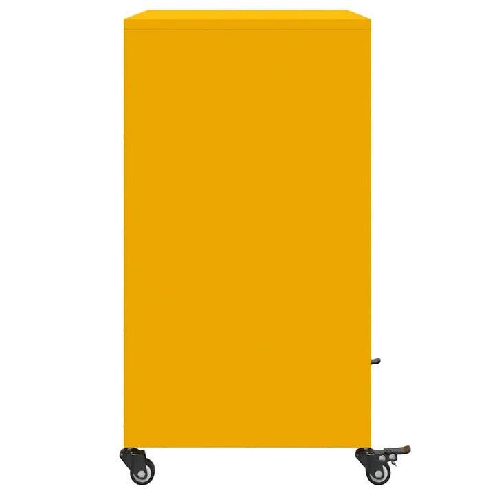 skab 68x39x72 cm stål sennepsgul