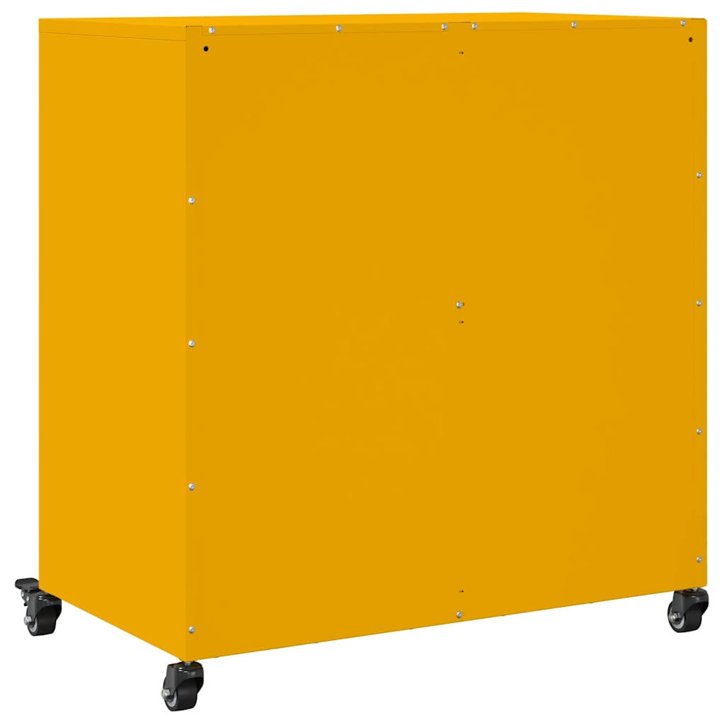 skab 68x39x72 cm stål sennepsgul