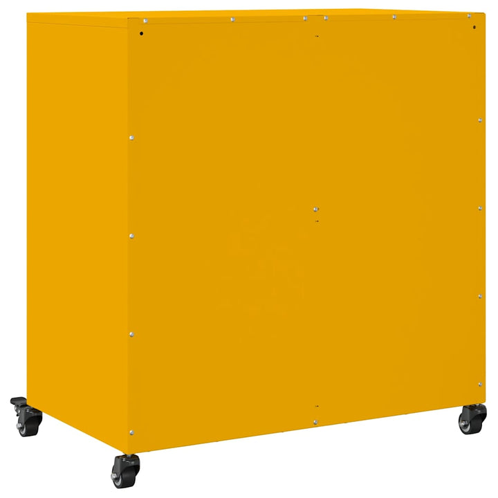 skab 68x39x72 cm stål sennepsgul
