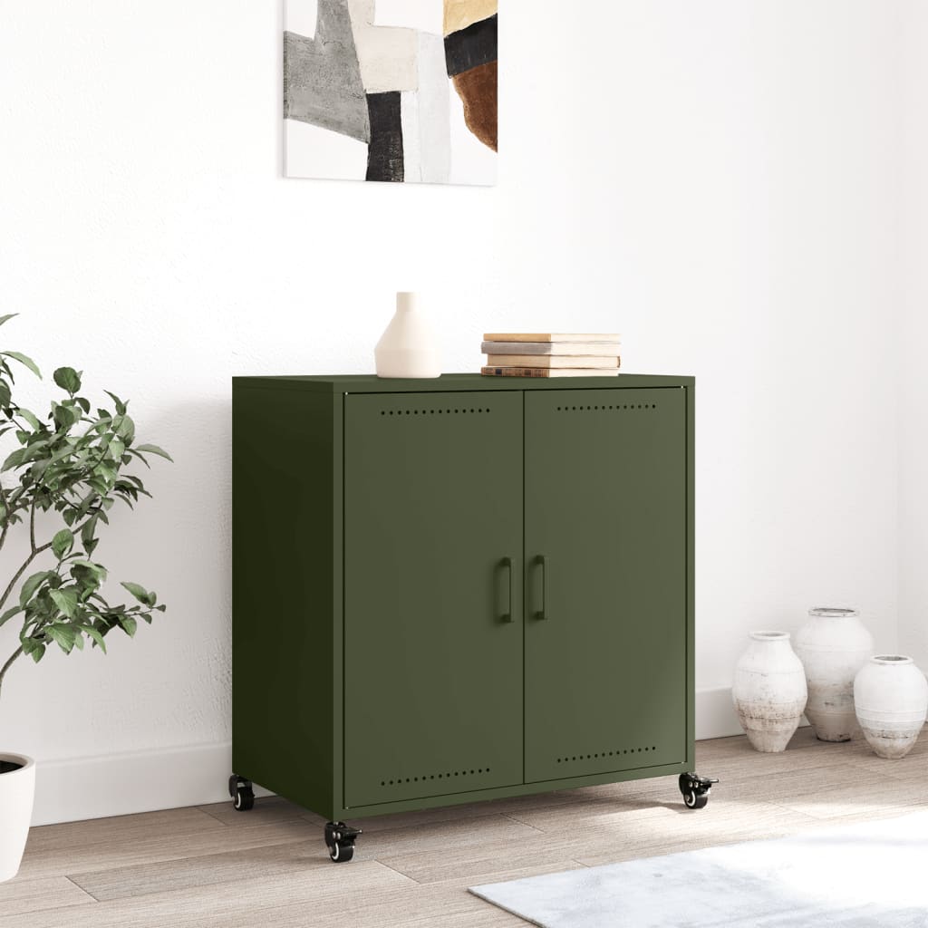 skab 68x39x72 cm stål olivengrøn