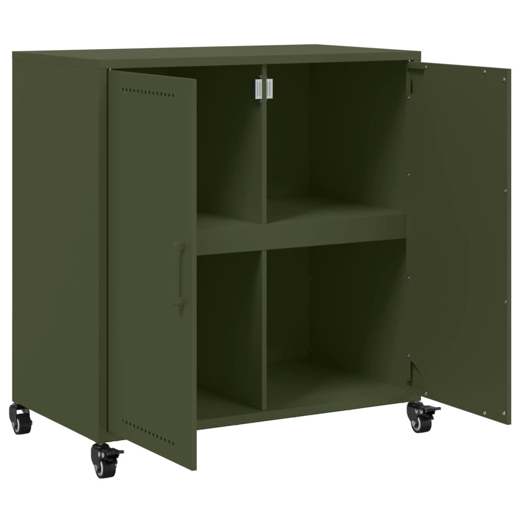 skab 68x39x72 cm stål olivengrøn