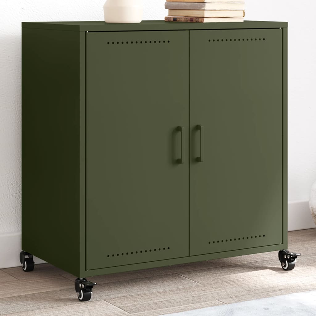 skab 68x39x72 cm stål olivengrøn