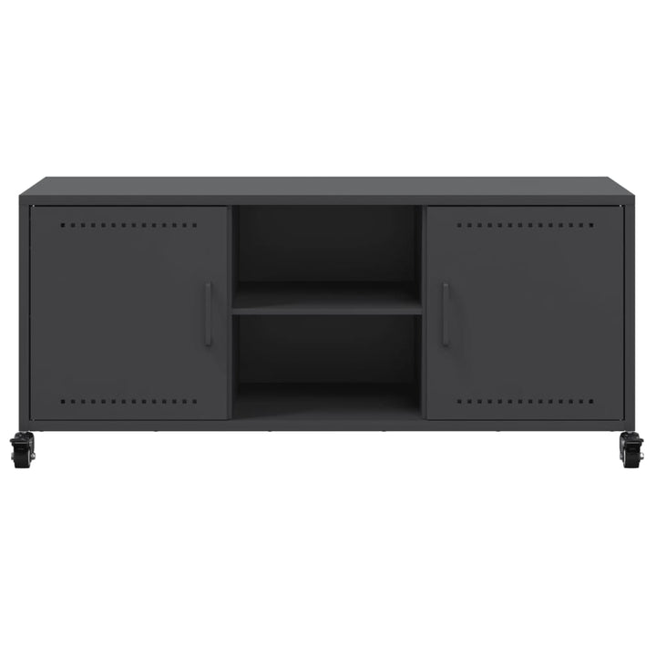 tv-bord 100,5x39x43,5 cm stål sort