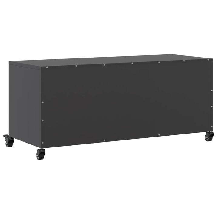tv-bord 100,5x39x43,5 cm stål sort