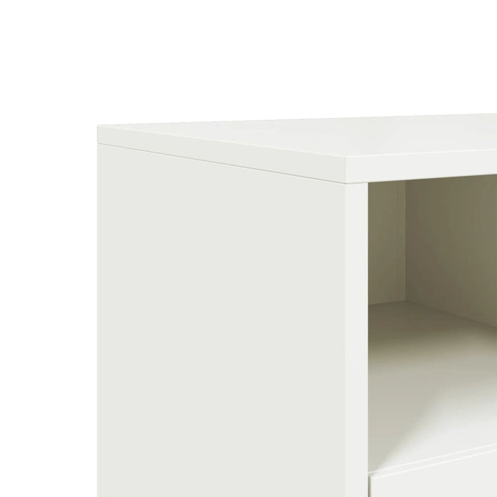 tv-bord 100,5x39x43,5 cm stål hvid