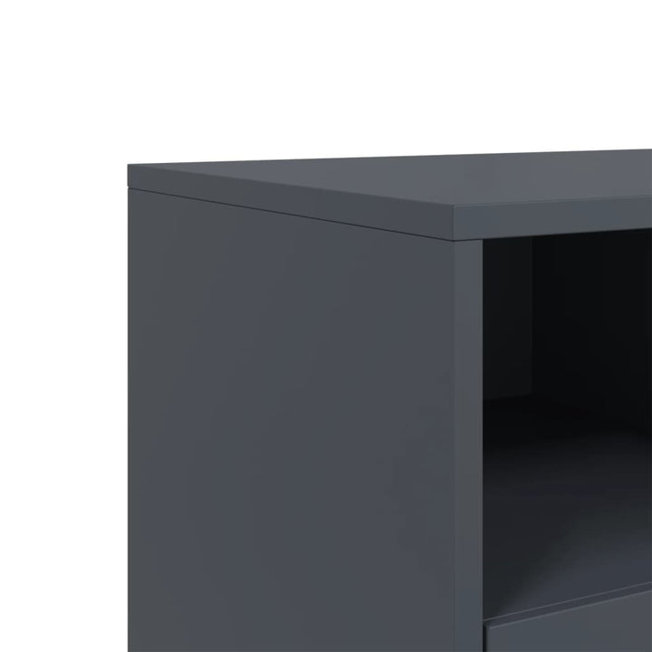 tv-bord 68x39x43,5 cm stål antracitgrå