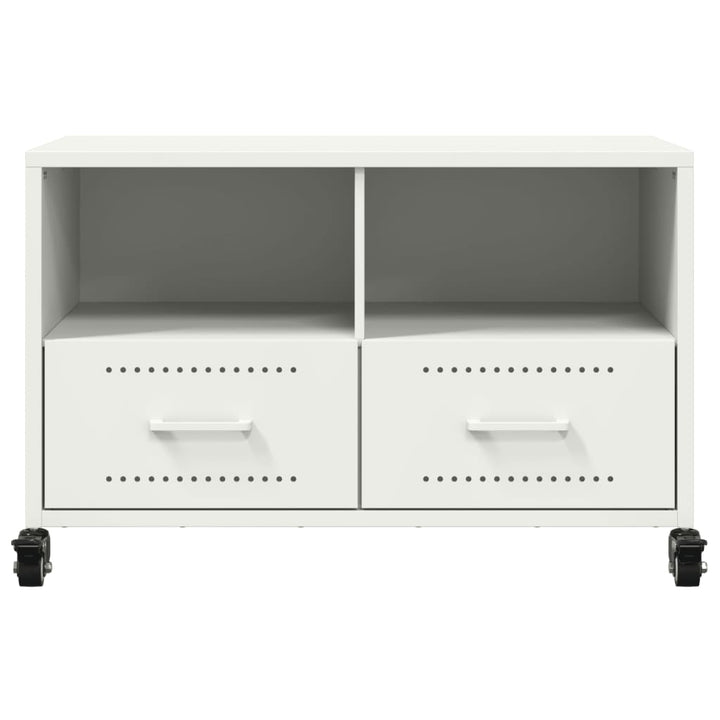 tv-bord 68x39x43,5 cm stål hvid