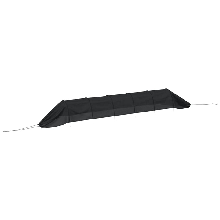 væksttunnel 300x50x48,5 cm stål og polyethylen sort