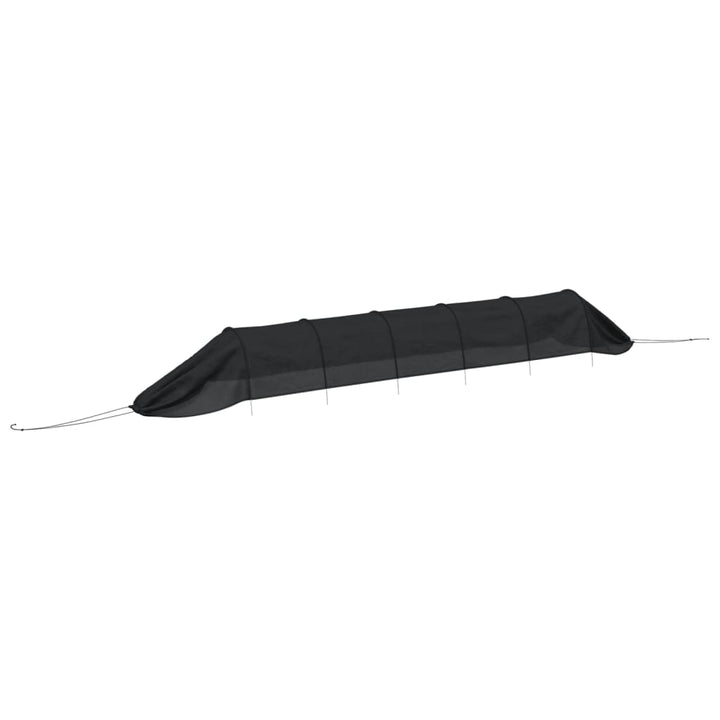 væksttunnel 300x50x48,5 cm stål og polyethylen sort