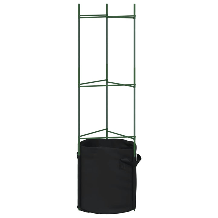 plantestativer med planteposer 2 stk. 116 cm stål og PP