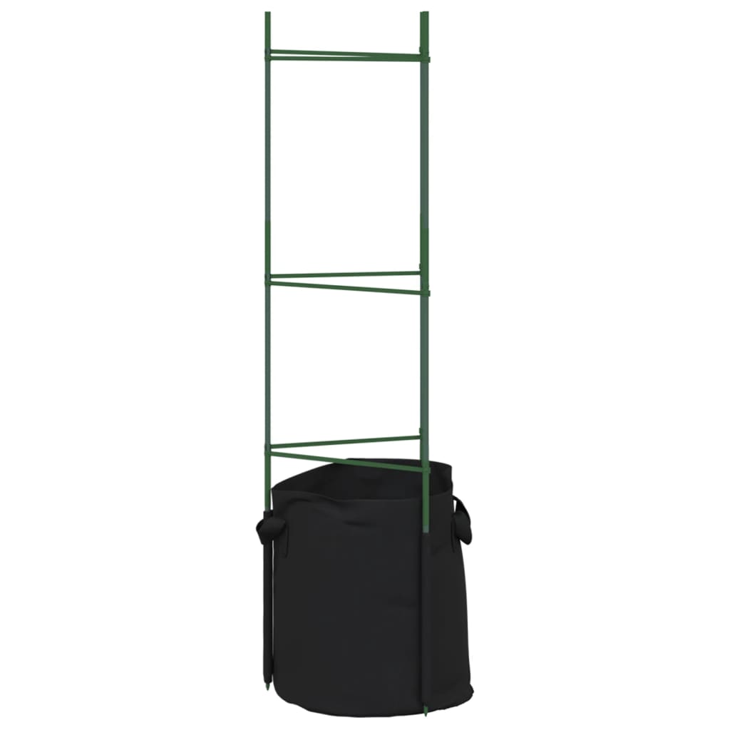 plantestativer med planteposer 2 stk. 116 cm stål og PP