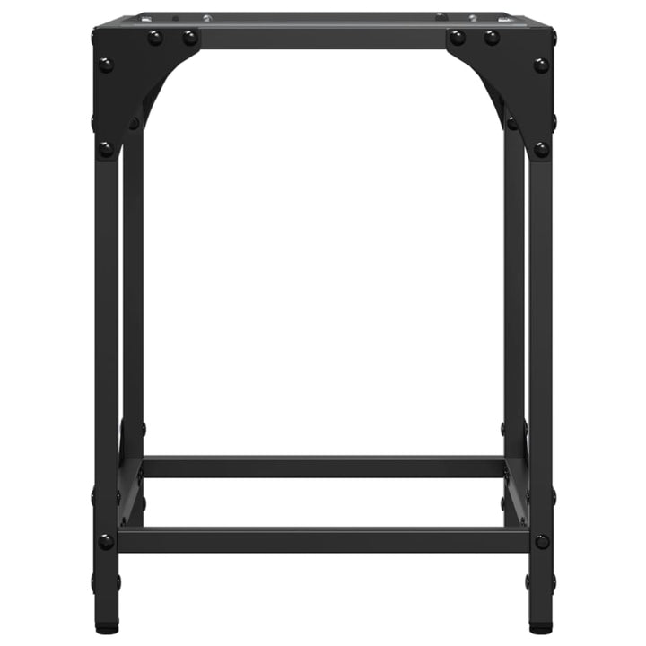 sofaborde med transparent glastop 2 stk 30x30x40 cm stål