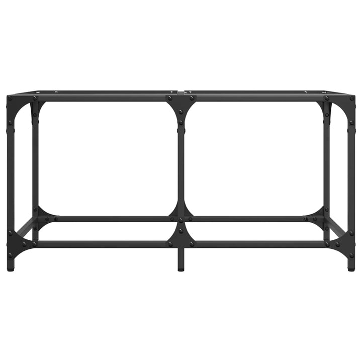 sofabord med transparent glastop 78,5x40x40 cm stål