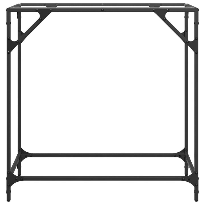 konsolbord med transparent glastop 80x35x81 cm stål