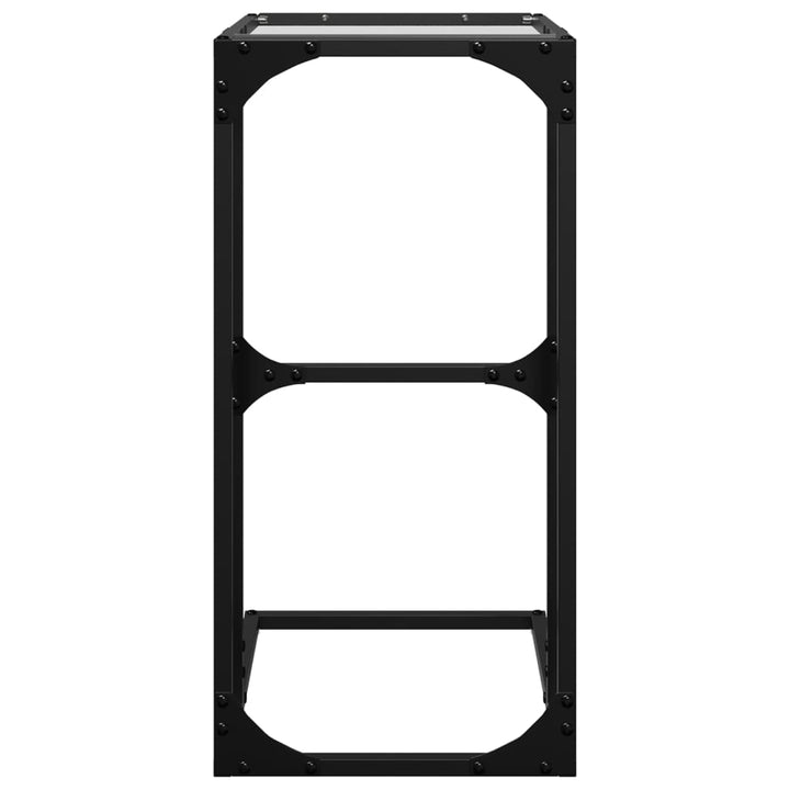 sidebord med transparent glastop 40x30x61,5 cm stål