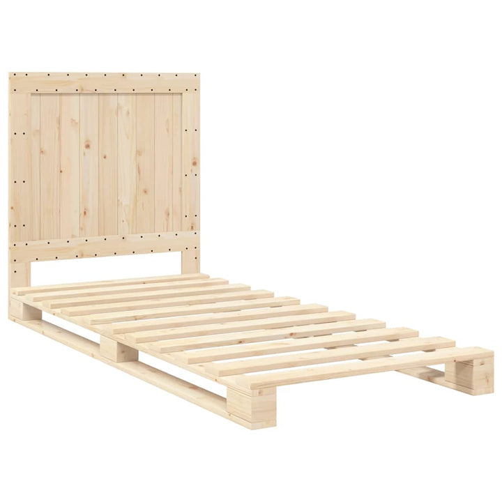 sengeramme med sengegavl 90x200 cm massivt fyrretræ