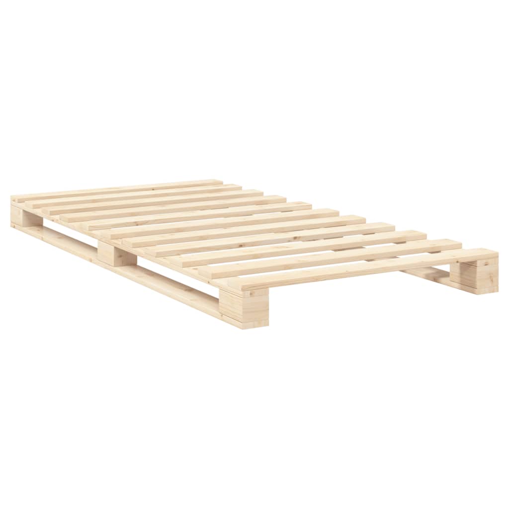 sengeramme med sengegavl 100x200 cm massivt fyrretræ