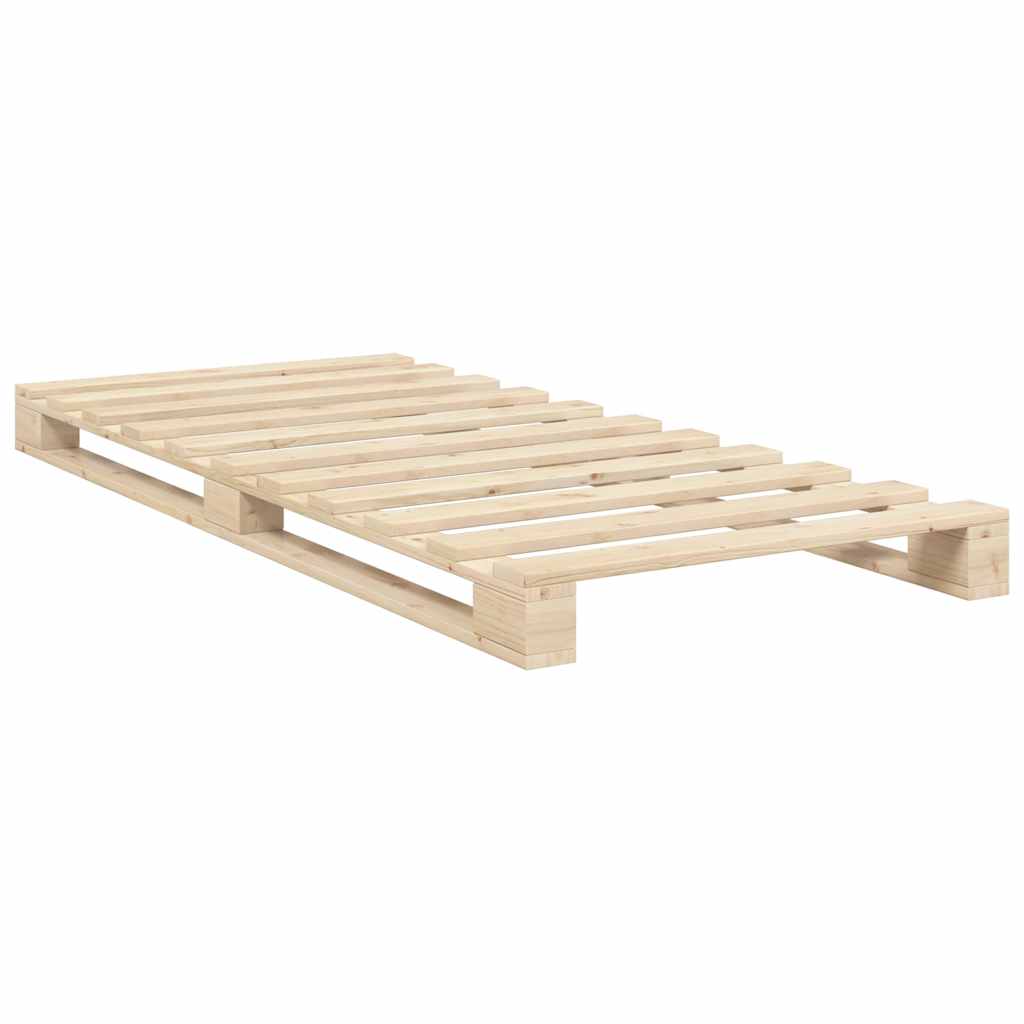 sengeramme med sengegavl 90x200 cm massivt fyrretræ