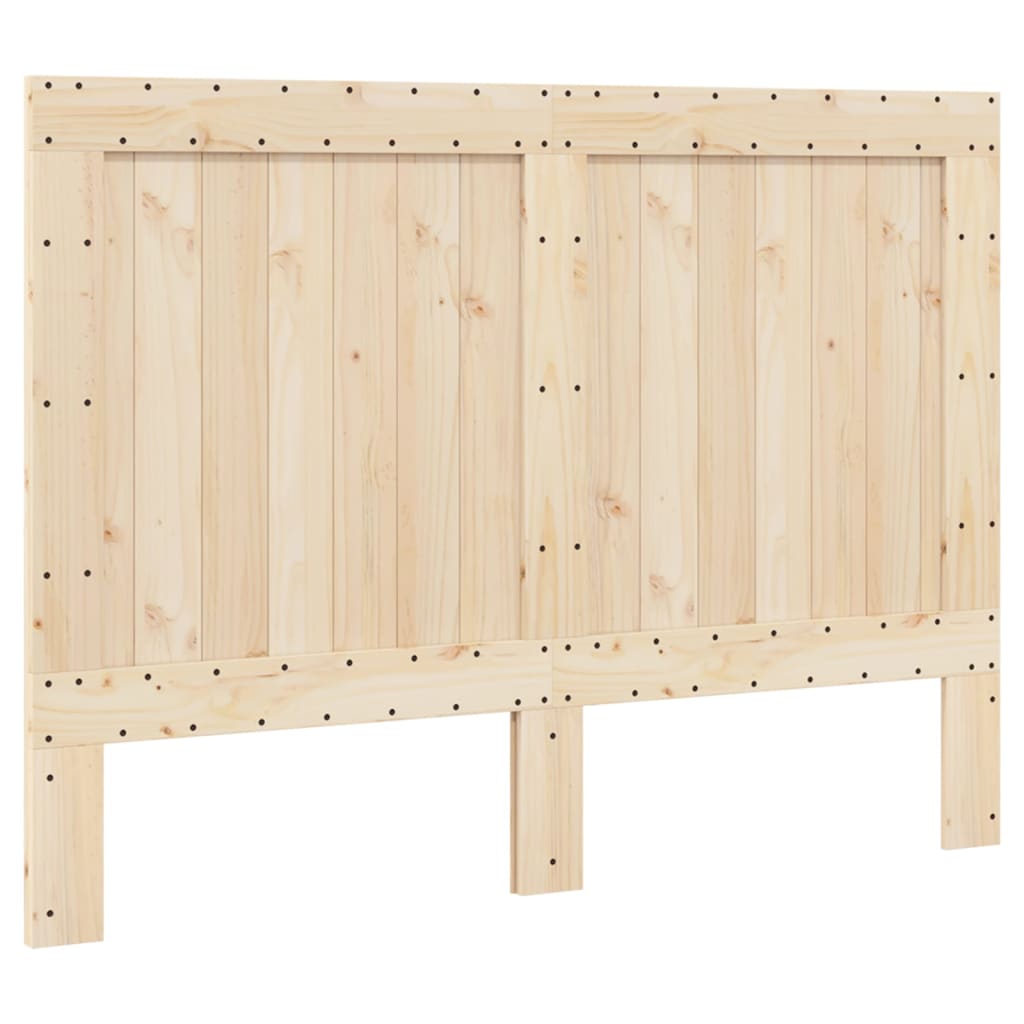 sengeramme med sengegavl 140x200 cm massivt fyrretræ hvid