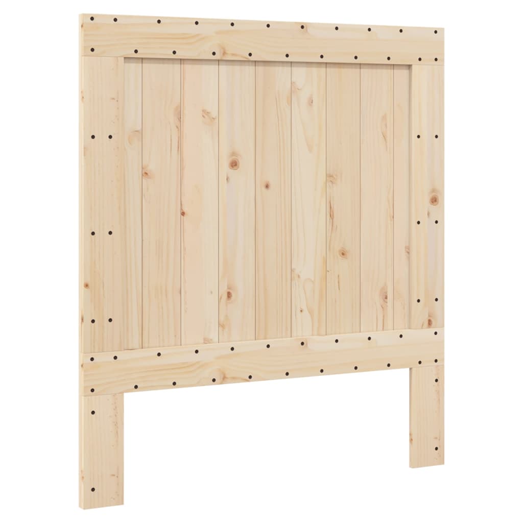 sengeramme med sengegavl 90x200 cm massivt fyrretræ grå