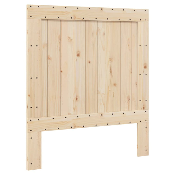 sengeramme med sengegavl 90x200 cm massivt fyrretræ grå