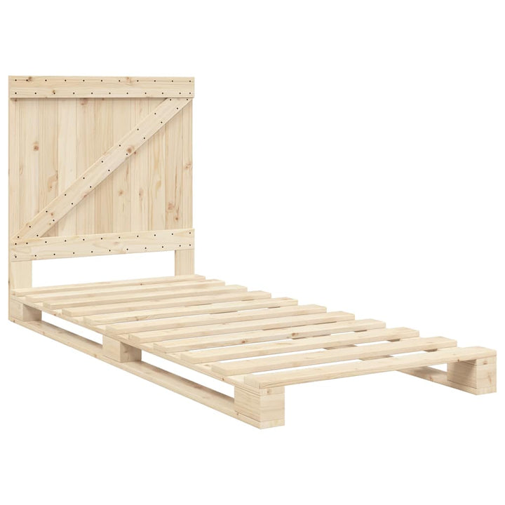 sengeramme med sengegavl 90x200 cm massivt fyrretræ