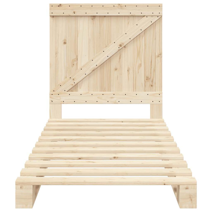 sengeramme med sengegavl 90x200 cm massivt fyrretræ