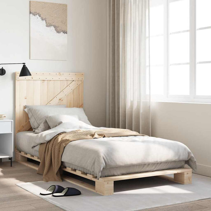 sengeramme med sengegavl 90x200 cm massivt fyrretræ
