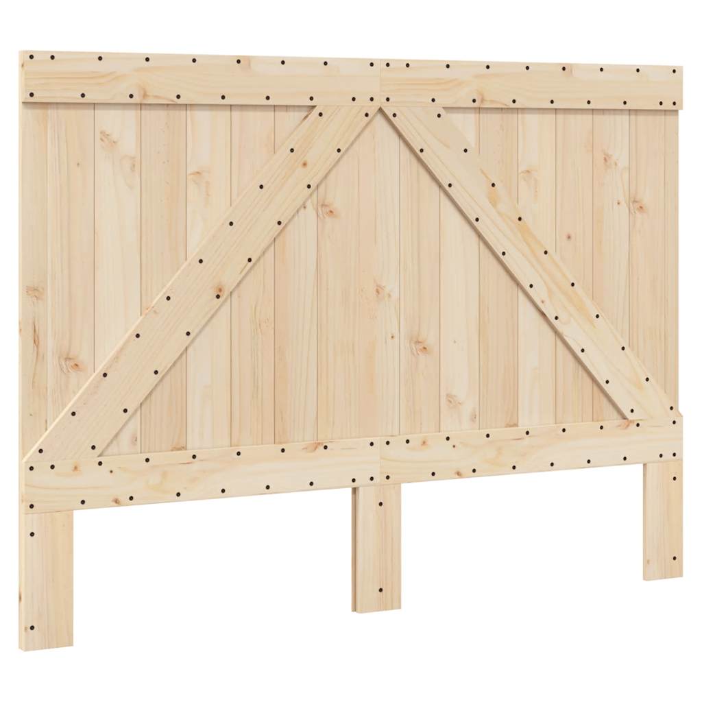 sengeramme med sengegavl 140x200 cm massivt fyrretræ hvid