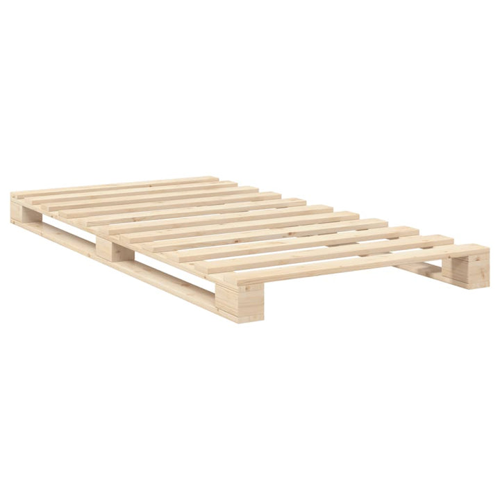 sengeramme med sengegavl 100x200 cm massivt fyrretræ