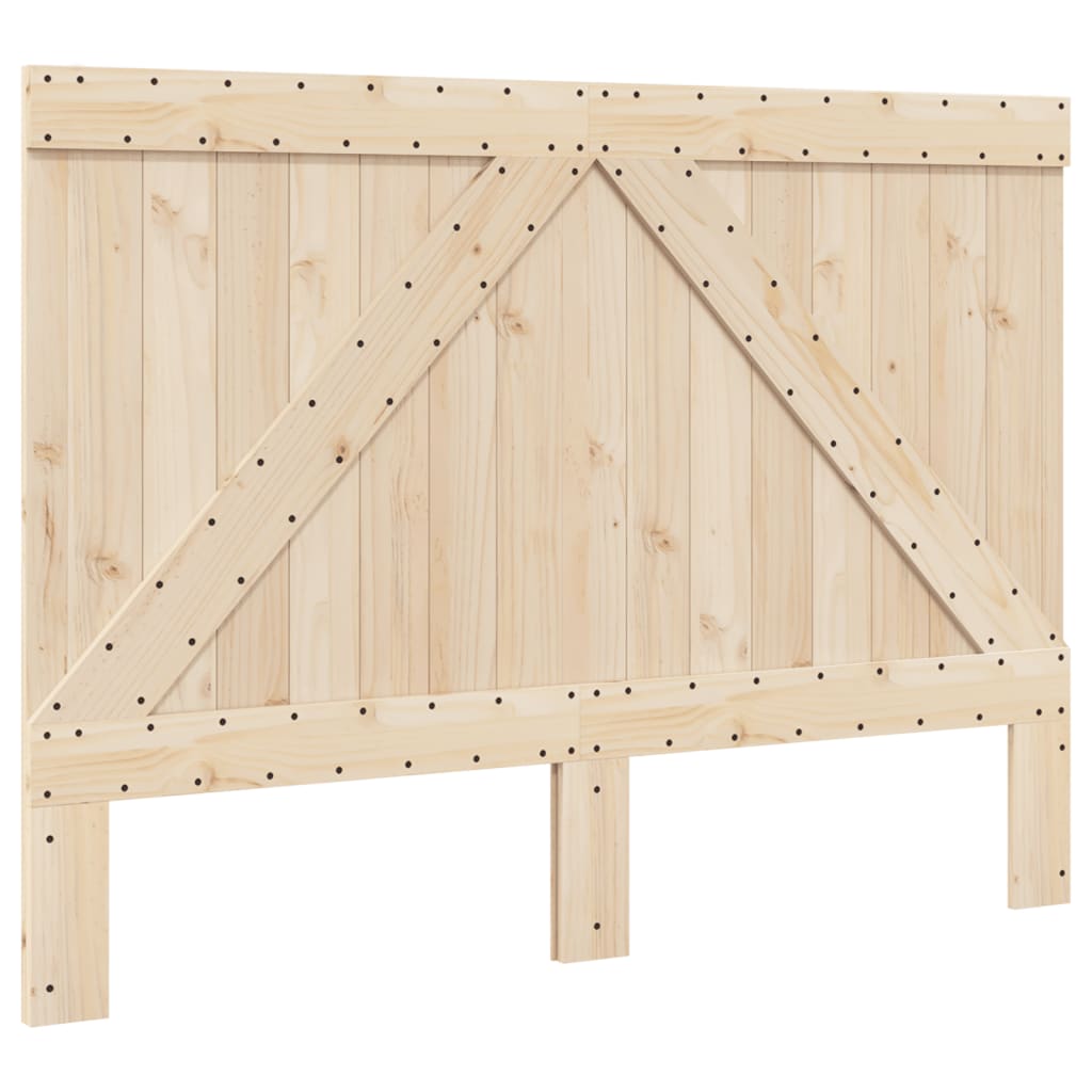 sengeramme med sengegavl 140x200 cm massivt fyrretræ hvid