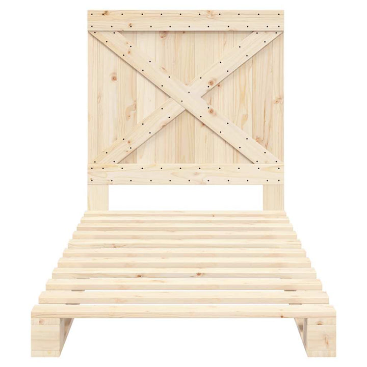 sengeramme med sengegavl 90x200 cm massivt fyrretræ