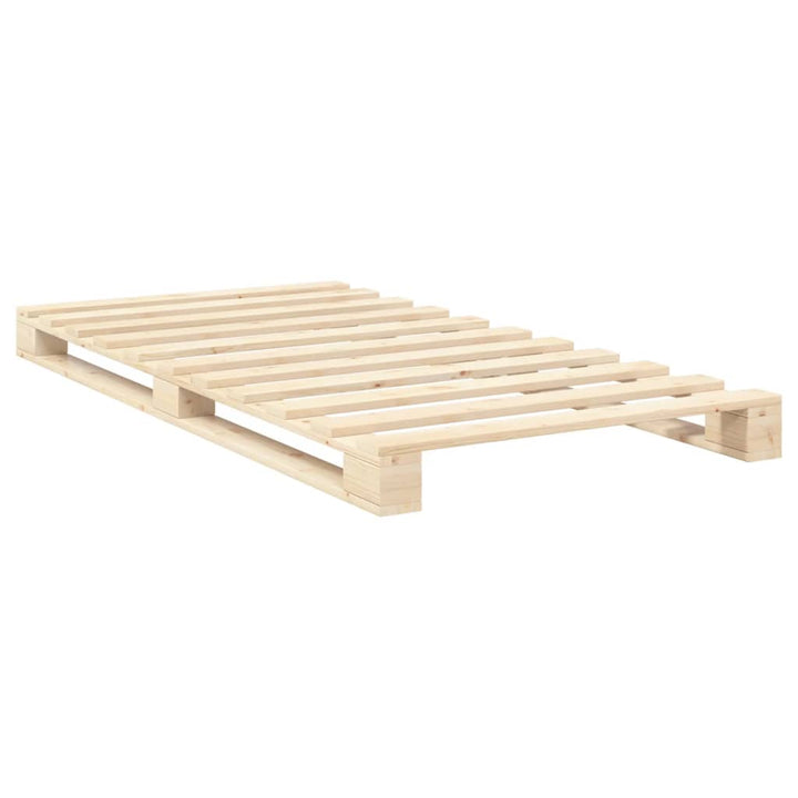 sengeramme med sengegavl 100x200 cm massivt fyrretræ
