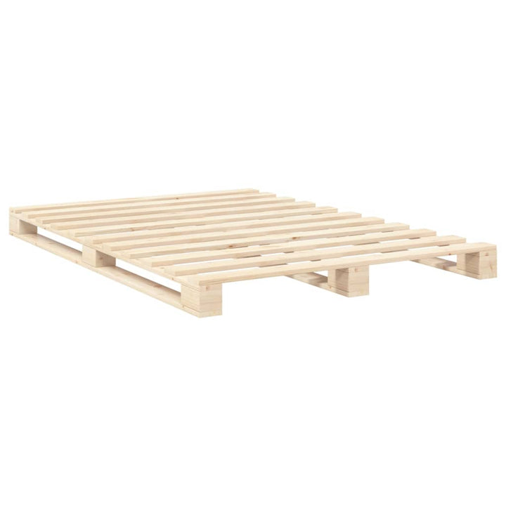 sengeramme med sengegavl 160x200 cm massivt fyrretræ