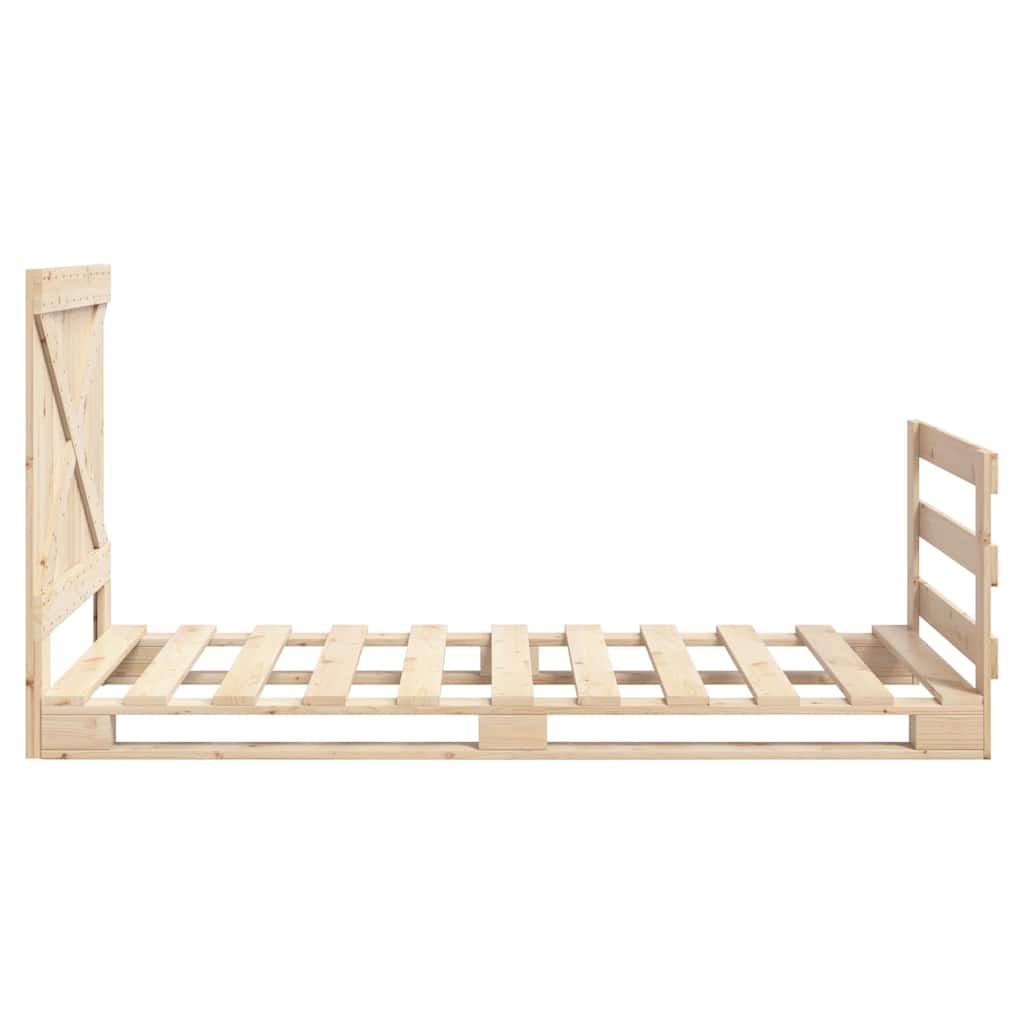sengeramme med sengegavl 90x200 cm massivt fyrretræ